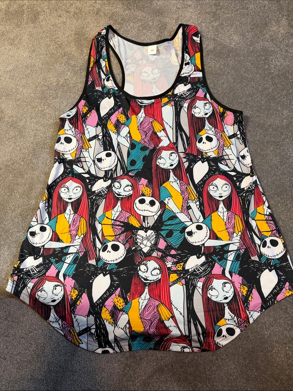 Women’s Graphic Dreas with Multicolor Night Characters Print